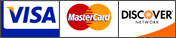 We accept Visa, Mastercard, Discover